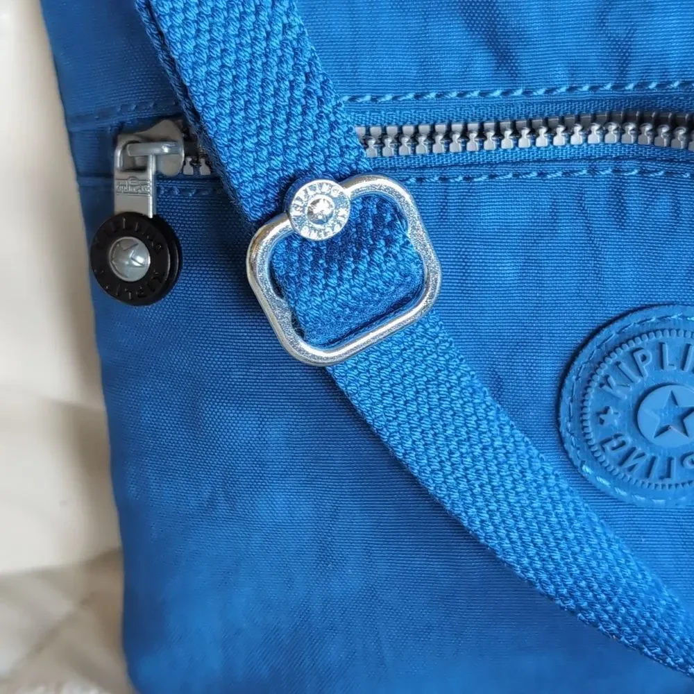 Kipling Keiko Medium, 💙Electric Blue Triple Zip Crossbody Handbag NWOT